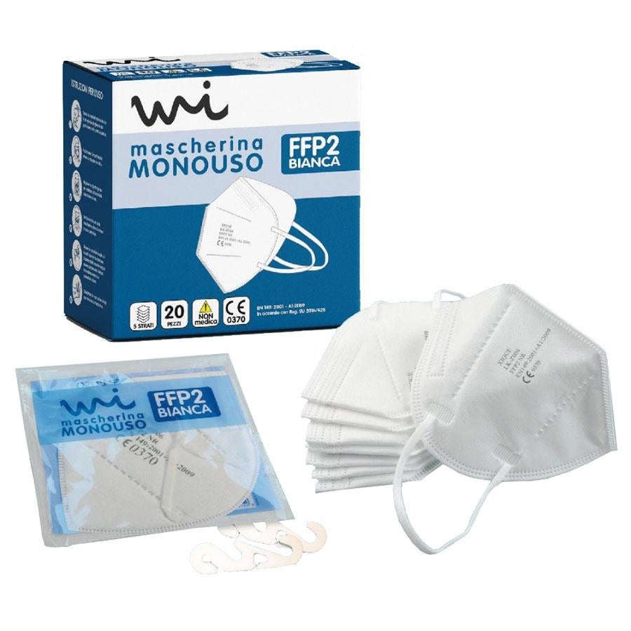 Mascherine FFP2 Venete - Confezione Da 20 Pezzi Singole, Made In Italy, Certificato CE - Foto 3