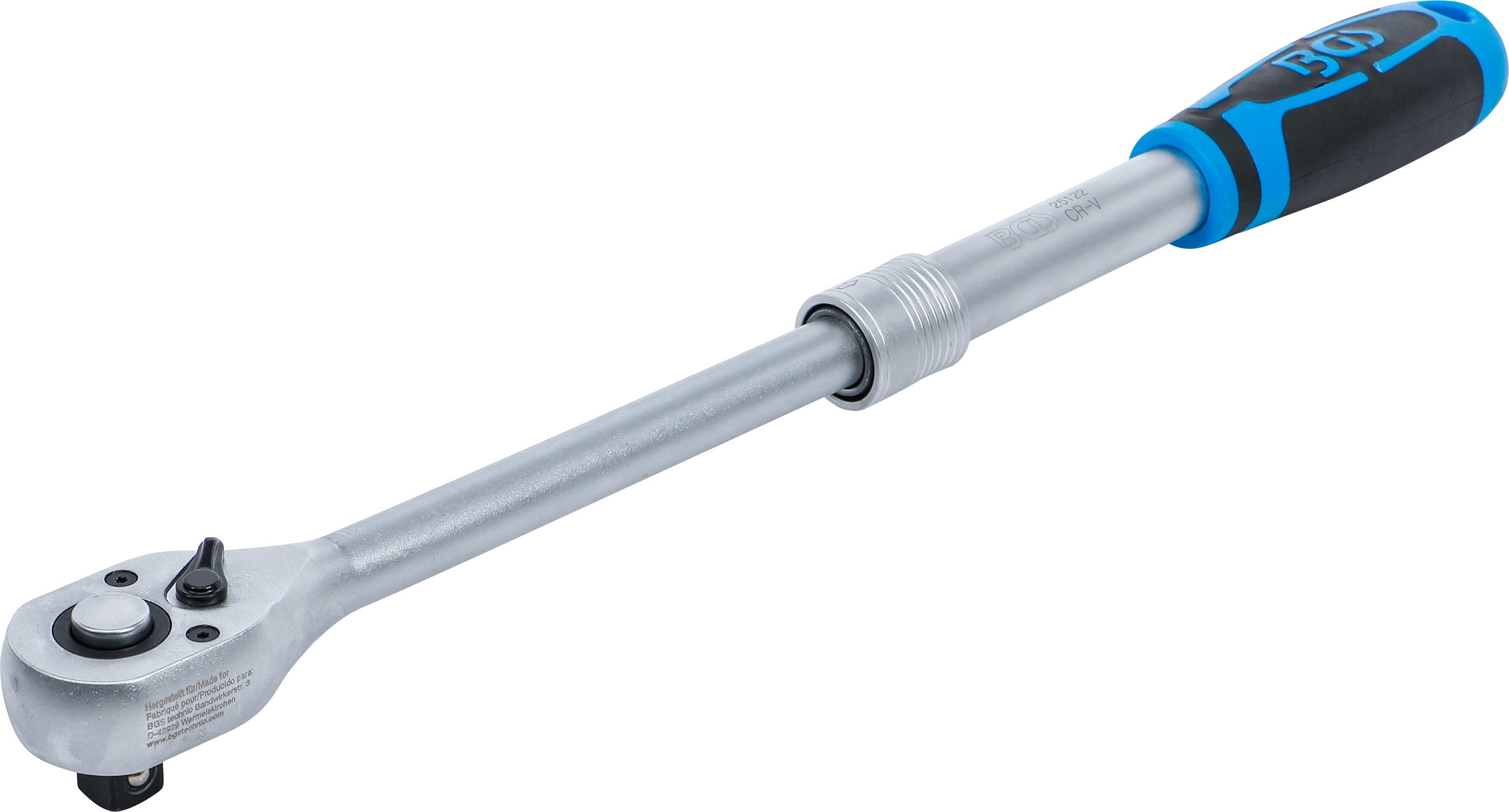 BGS Grzechotka z przełącznikiem wyciągana z napędem zewnętrznym czworokątnym 12,5 mm (1/2") 305 - 445 mm - 25122