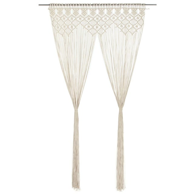vidaXL Rideau en macramé 140x240 cm Coton