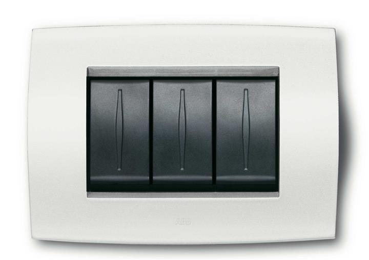 Placa Soft Metal De ABB, 6 Módulos Color Violeta Aurora - Referencia 2CSE0633SFZ