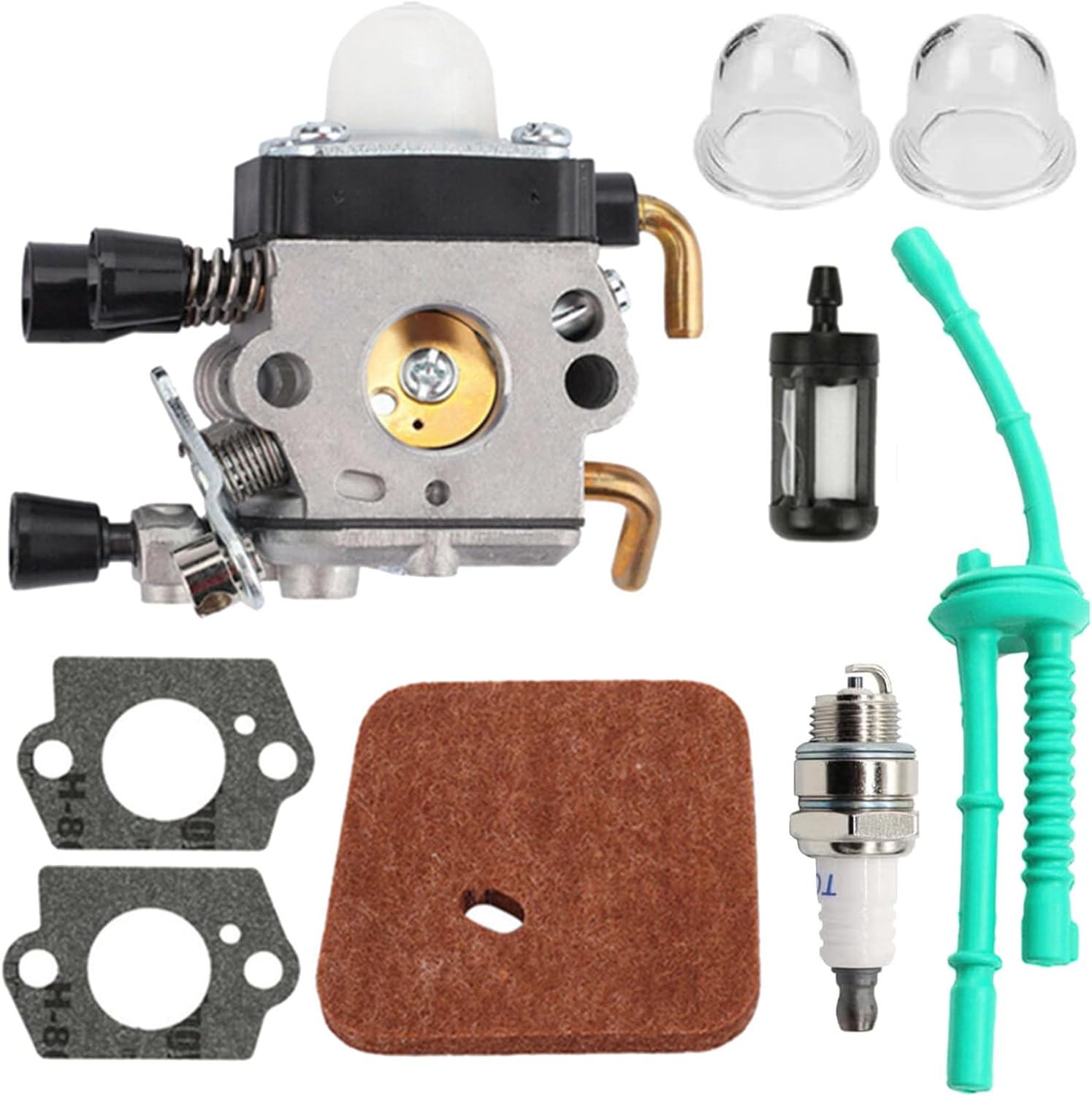 Części zamienne pasujące do gaźnika Stihl FS38, FS55RC, FS80, FS85, FC55, HL45, HL75, HS70, HS74, KM55, zestaw gaźnika z filtrem powietrza