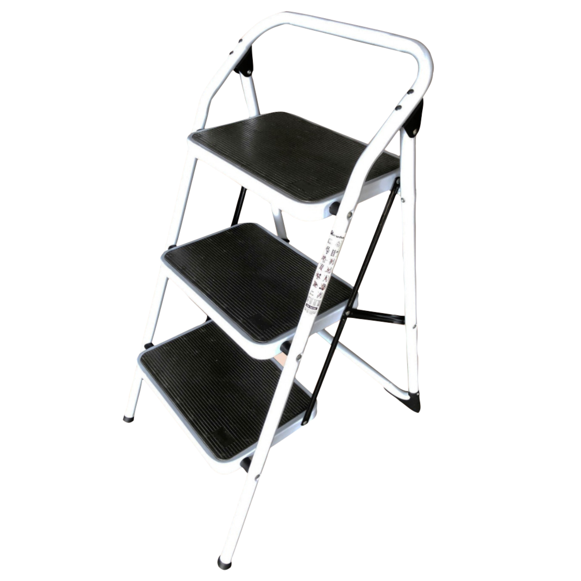 Taburete plegable doméstico de acero -3 peldaños