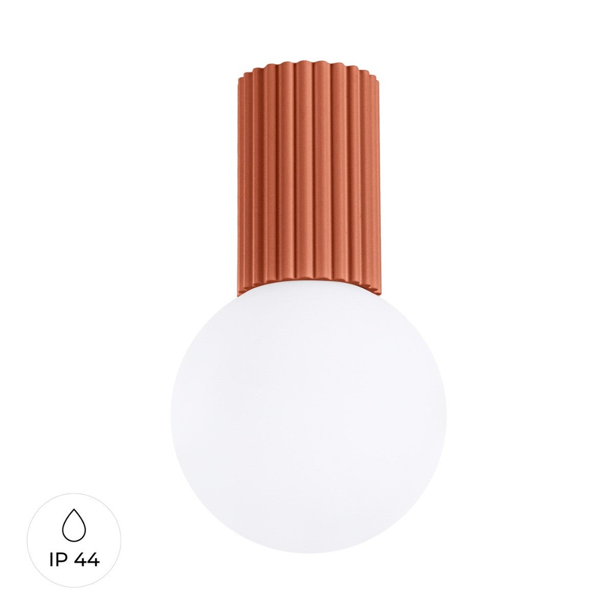 Reflektor sufitowy spot natynkowy Halo okrągły ochra czerwono-biały 1xG9x8W wym: 21 x 12 x 12 cm szkło Sollux Lighting