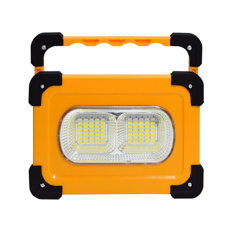 Reflektor LED do oświetlenia placu budowy, akumulatorowy, solarny, 80 W, 4 tryby, przenośna lampa robocza LED, wodoodporna, USB, akumulator 11000 mAh