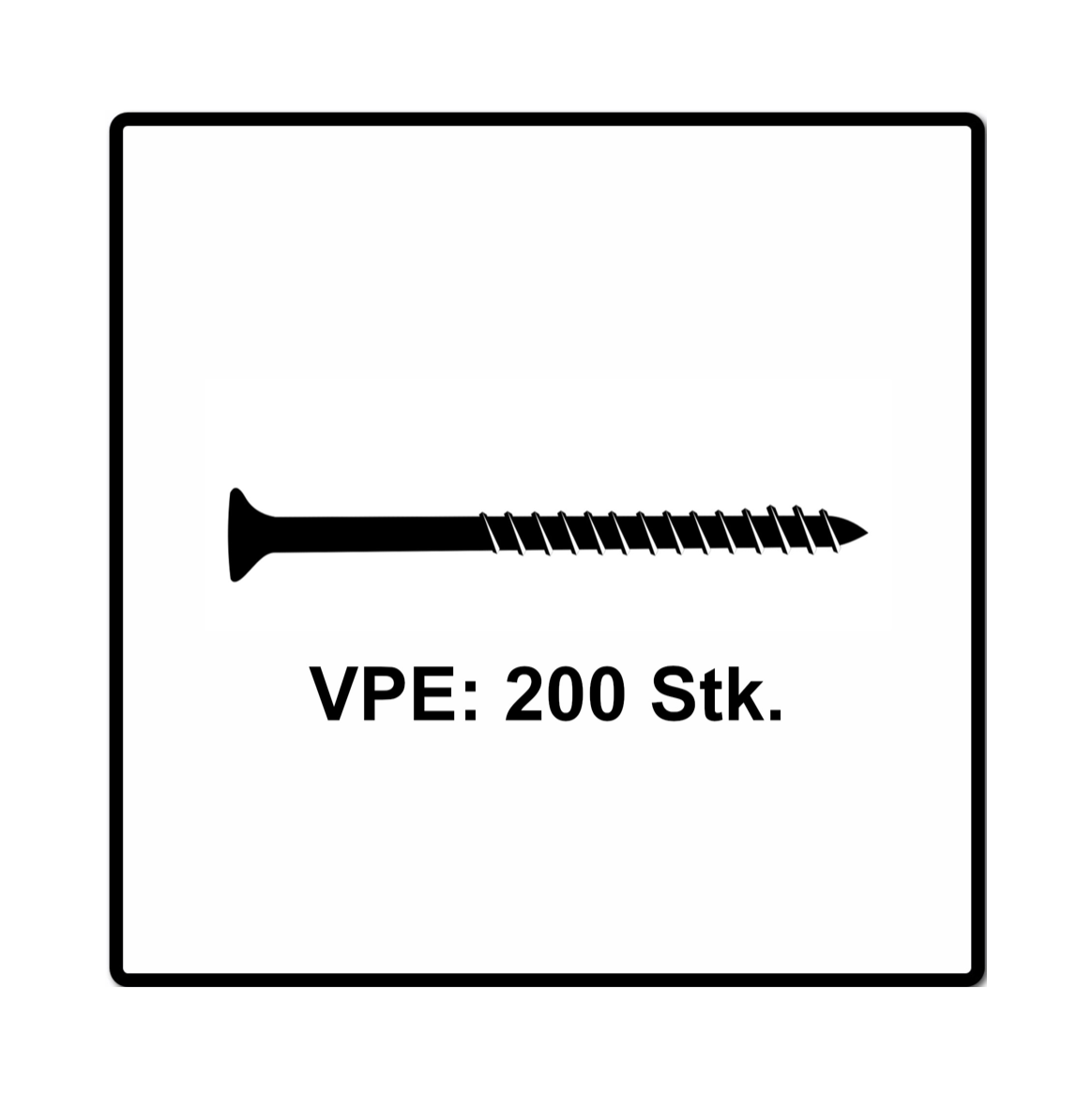 Boîte de 200 vis à bois - PowerFast FPF CTP 5x80 - Tête fraisée - Filetage partiel - Empreinte TX - 4