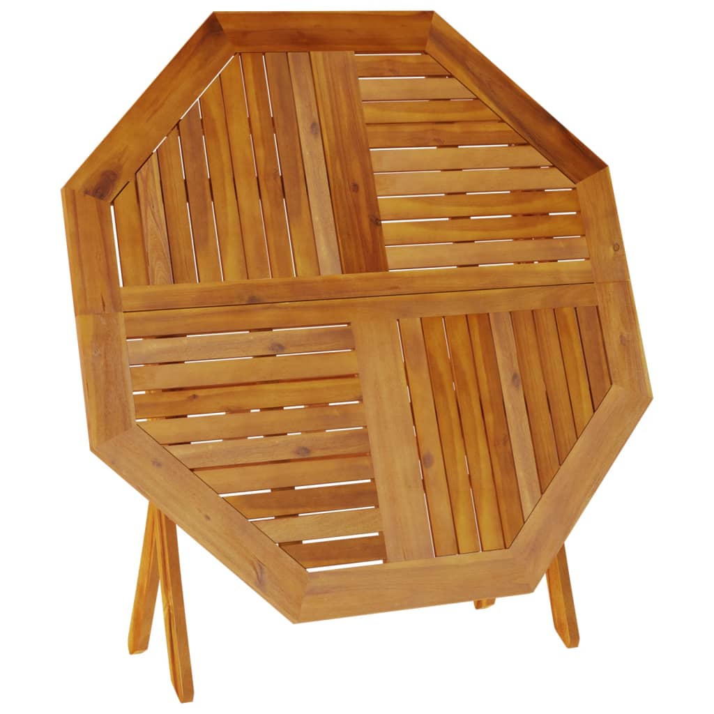 Table d'appoint d'extérieur rectangulaire en Bois Multicouleur 2 places - 8