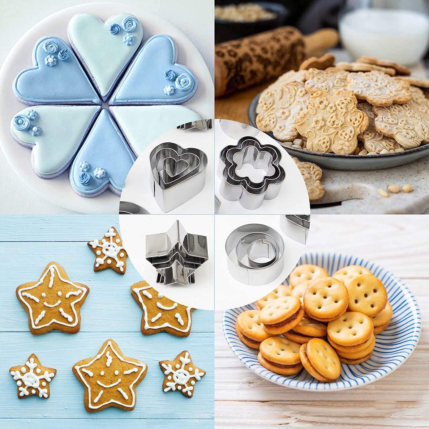 Set di formine per biscotti stampate in 3D: formine in miniatura