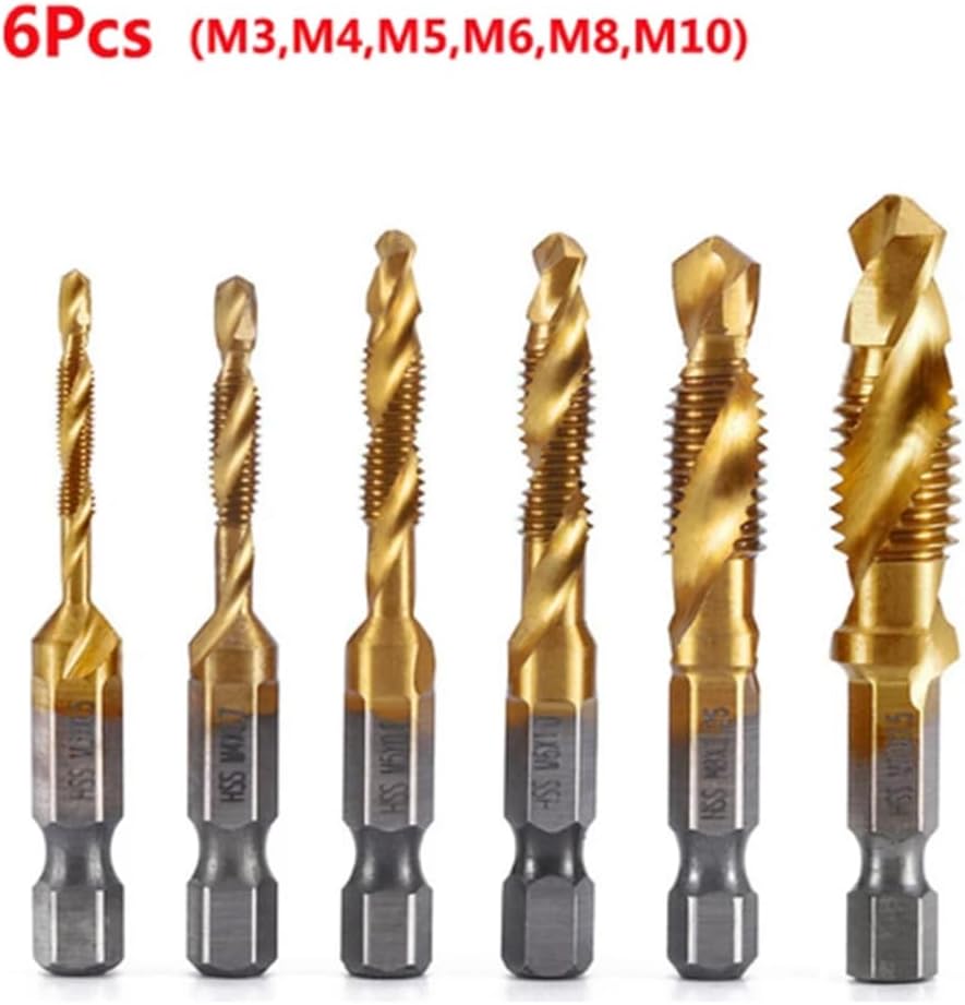 Lot 6 Vis Titane M6 – Tige Hexagonale, Filetage 1.0mm, Longueurs 12-35mm