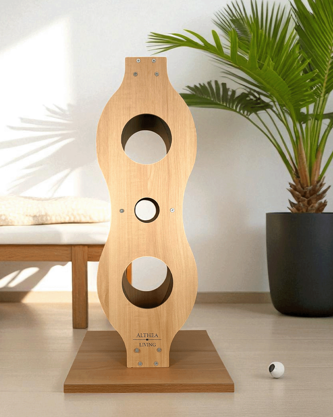 Althea Living - Tour à Gratter Océan, bois et carton ondulé Leroy Merlin