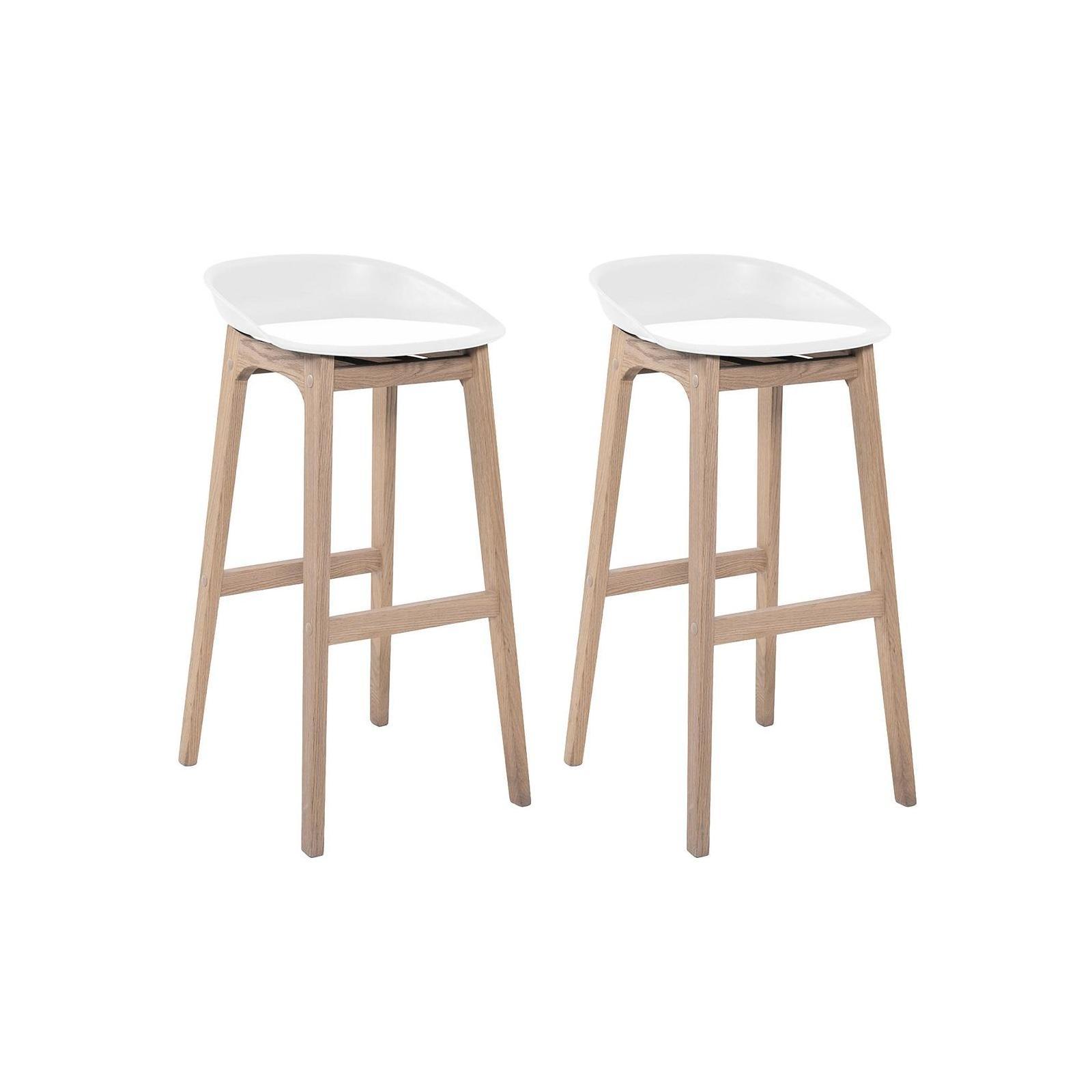 Lot de 2 tabourets de bar COUNTRY aspect bois vieilli Lot de 2 tabourets de bar COUNTRY aspect bois vieilli