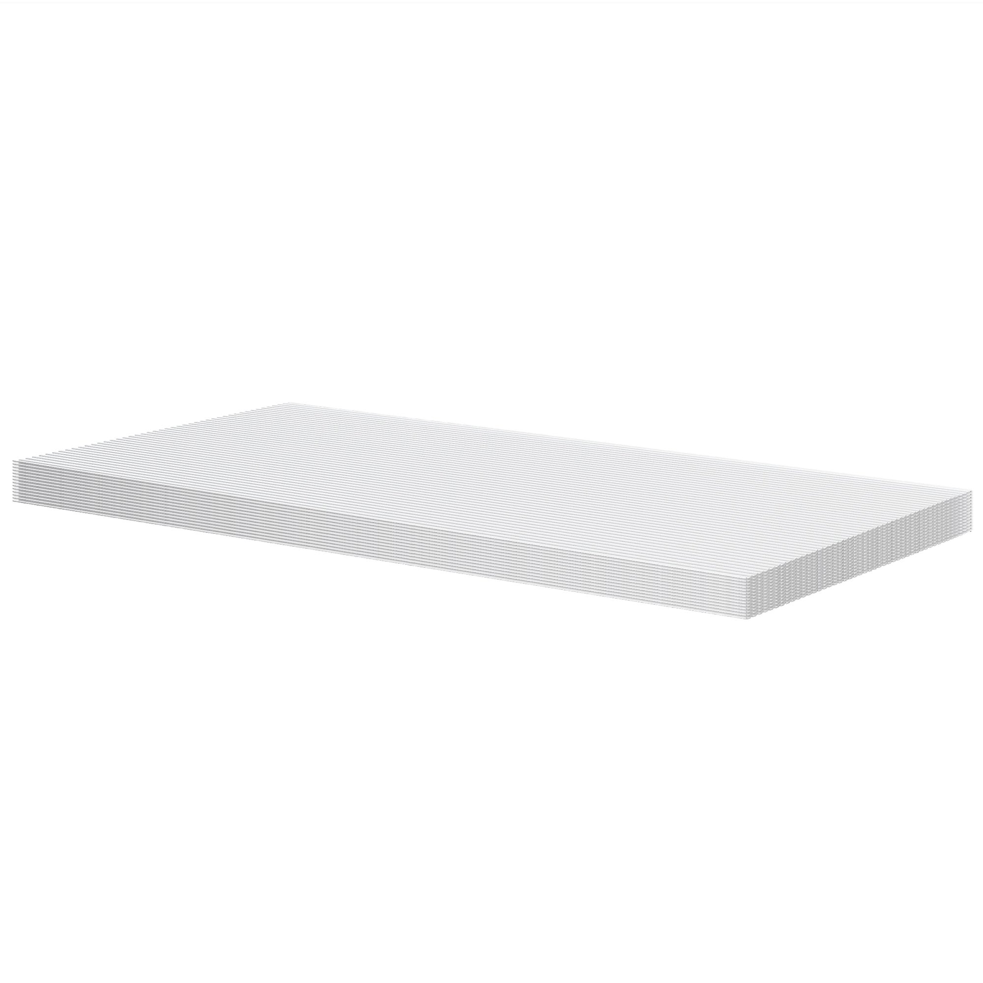 Outsunny - Panneaux de polycarbonate alvéolaire - Polycarbonate - 121x61x0.4cm - Transparent - 7