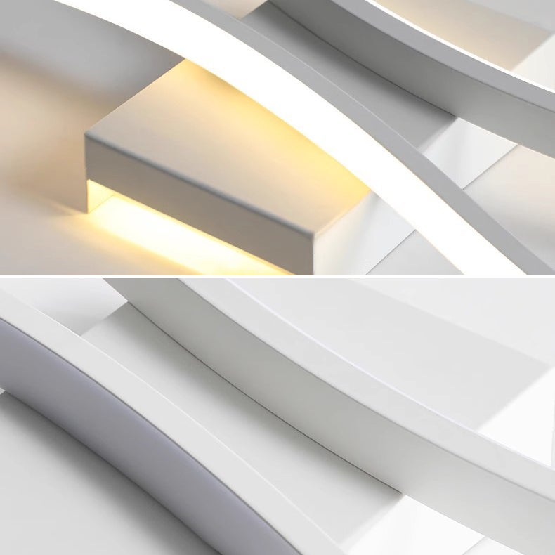 Aplique LED de pared de 60 cm x 15 cm, moderno aplique de arco, lámpara de noche para interior, luz de techo, 3 temperaturas de color (3000 K-6000 K) - 8