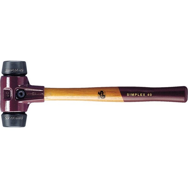 Młotek Halder z miękkim obuchem SIMPLEX, długość 490 mm, średnica głowicy 80 mm - 3002080
