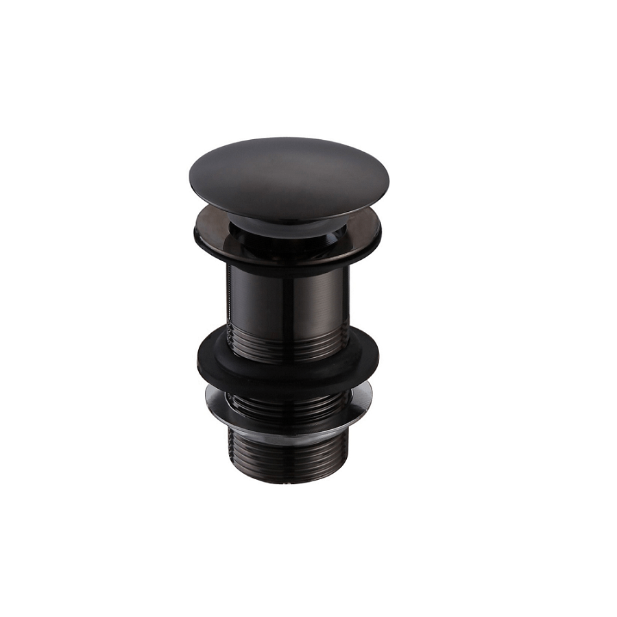 Bonde lavabo noir mat pour vasques sans trop-plein - 3