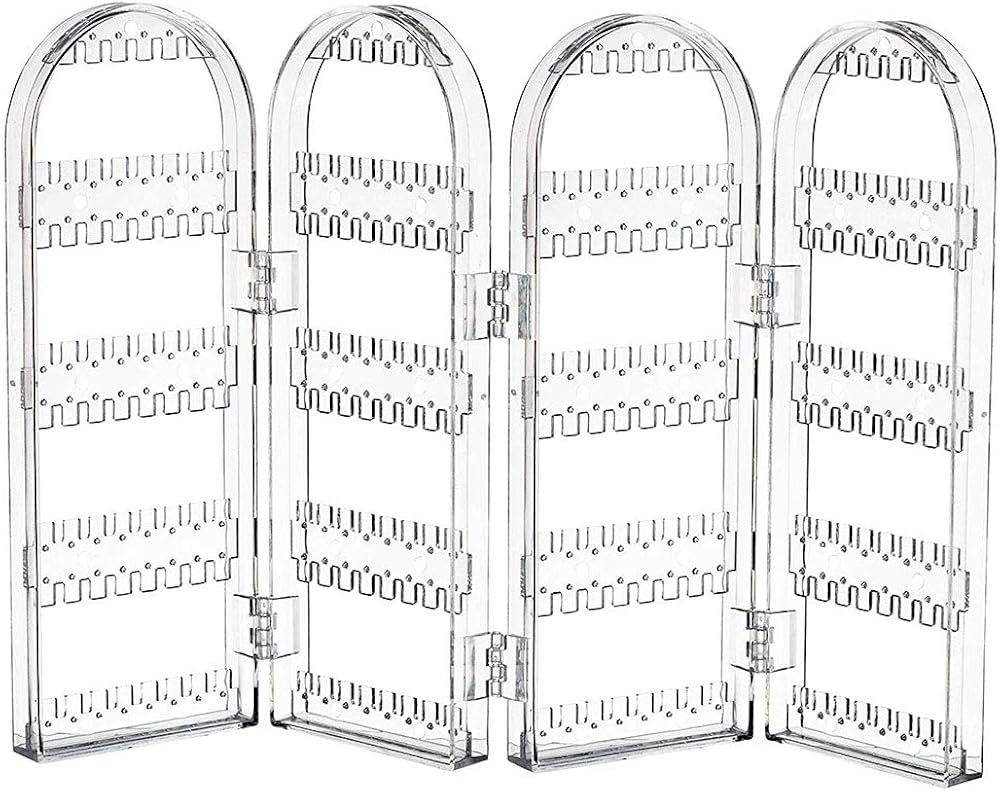 Support de Boucle d'oreille Acrylique Boucle d'oreille en Présentoir Rangement Boucles Doreilles Porte Boucles d'oreilles Boîte de Rangement - 3