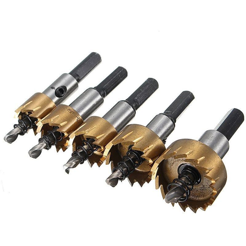 Pachet de 5 burghie pentru carotă din cobalt 16-30 mm, burghiu din oțel rapid pentru metal și lemn 5buc