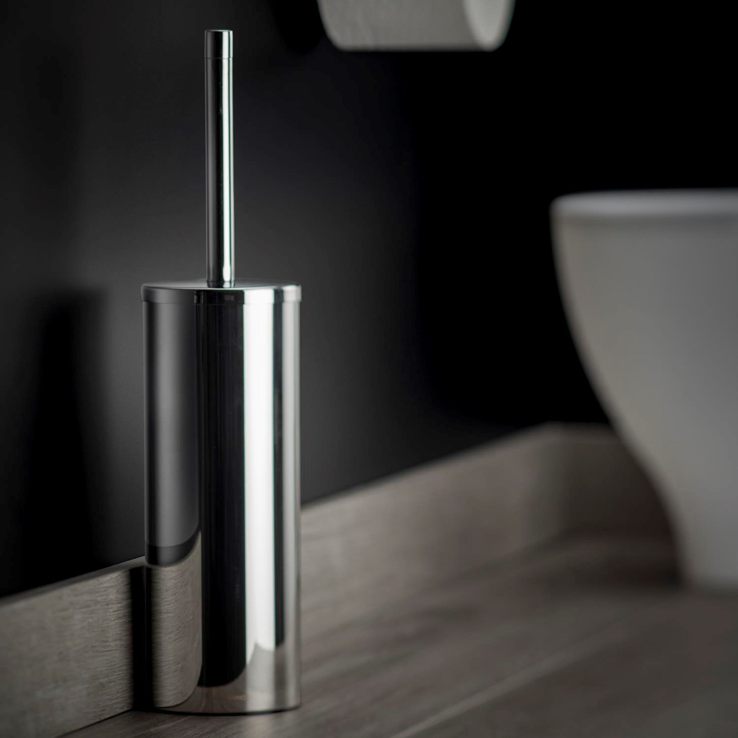 COSMIC Logic Brosse WC au design élégant Fabriquée en acier inoxydable. Porte-brosses de sol pour la salle de bain - 4