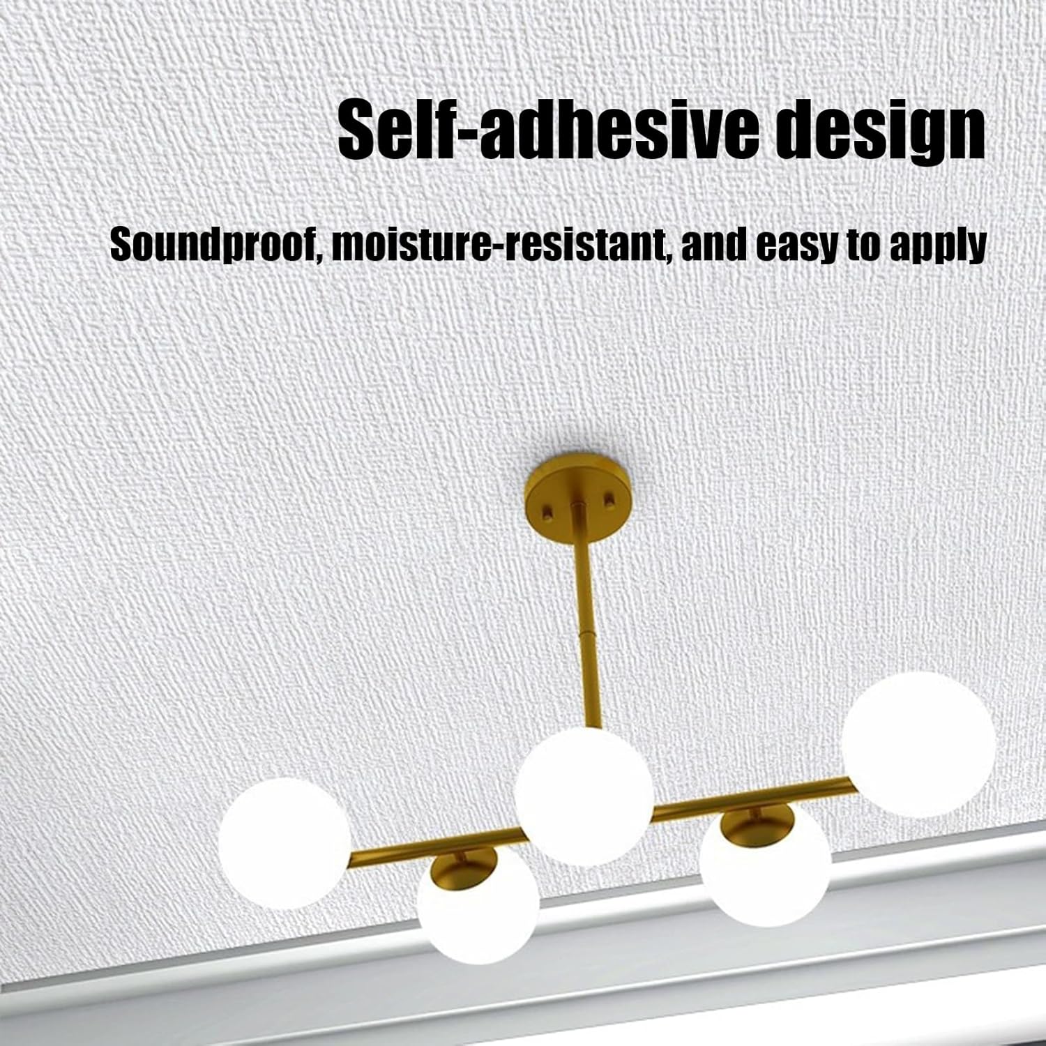 Panneaux de Plafond Autocollants 50cm x 5m - Revêtement de Plafond Décoratif Imperméable et Anti-Humidité pour Salon, Stickers Muraux - 4