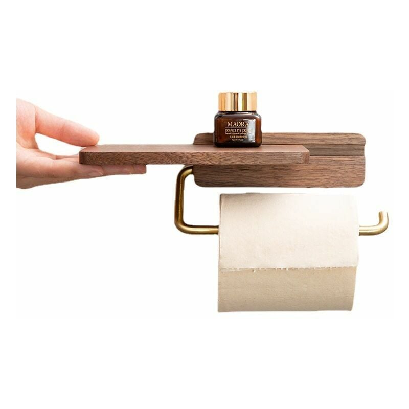 Porte-rouleau de papier toilette Porte-papier toilette mural sans perforation Boîte à papier toilette Porte-papier toilette pour téléphone portable - 3