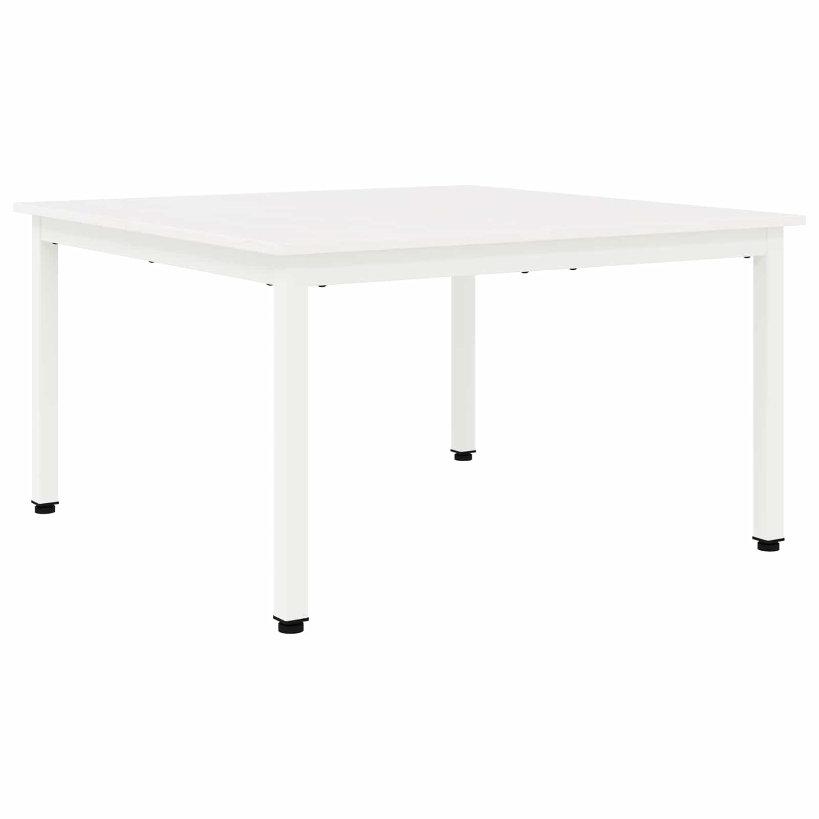 VidaXL Tavolino Da Salotto Bianco 100x100x40 Cm In Legno Massello Di Pino