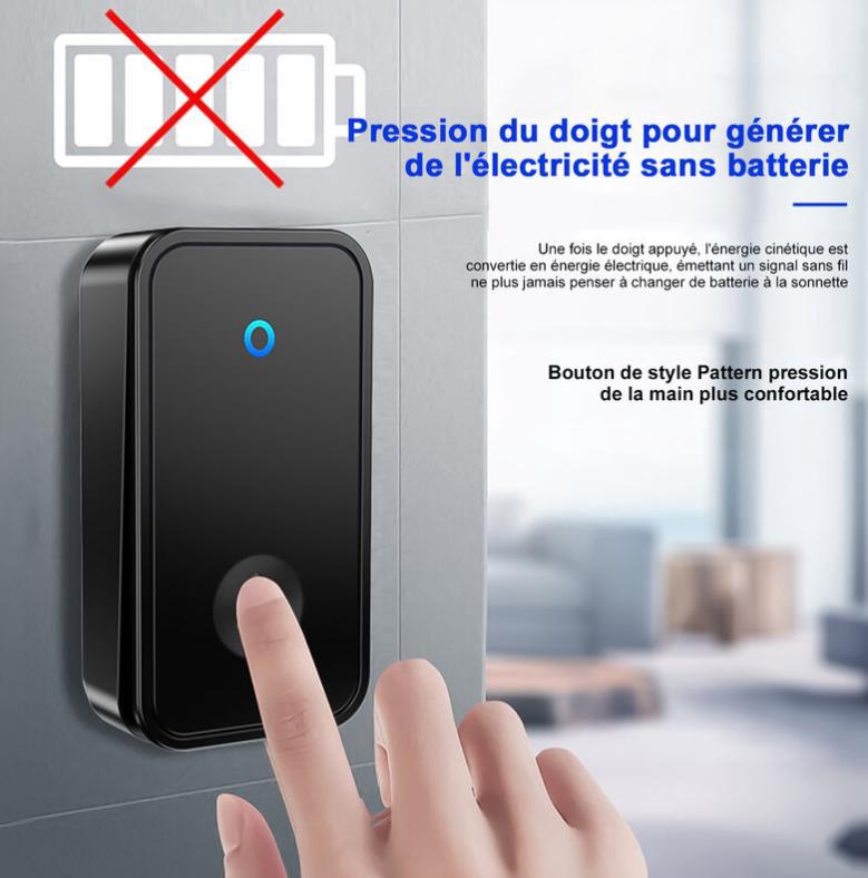 Sonnette sans fil, kit de carillon électronique étanche avec 1 récepteur enfichable, 60 mélodies pour la maison, le bureau, l'hôtel - 4