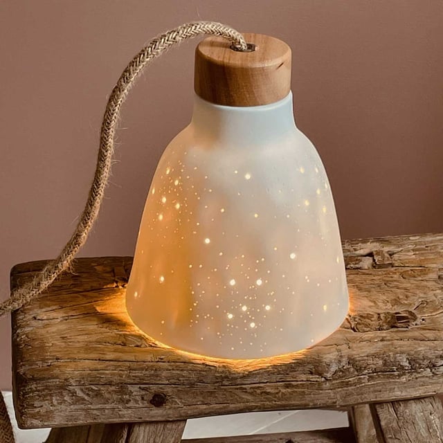 Suspension Baladeuse porcelaine Rosinette modèle Petits points