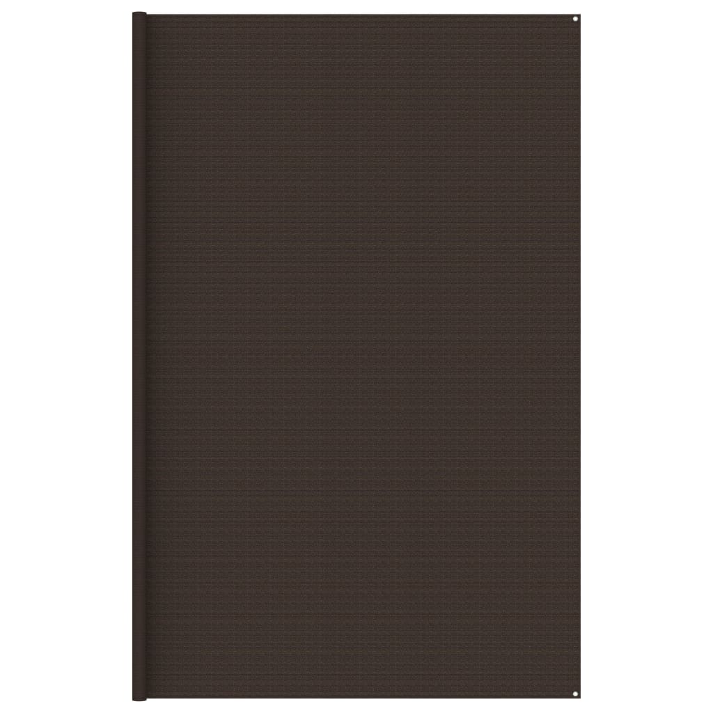 Tappeto Per Tenda Da Campeggio VidaXL 200x400 Cm Grigio Talpa – In HDPE Resistente Alle Intemperie, Traspirante Con Occhielli, Per Tenda O Patio - 3
