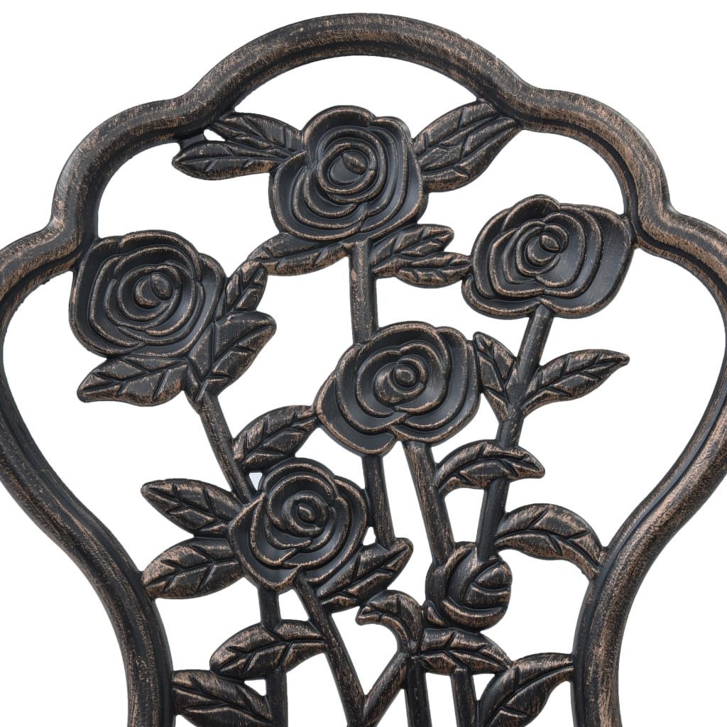 Chaises de bistro 2 pcs Bronze Aluminium coulé - 7