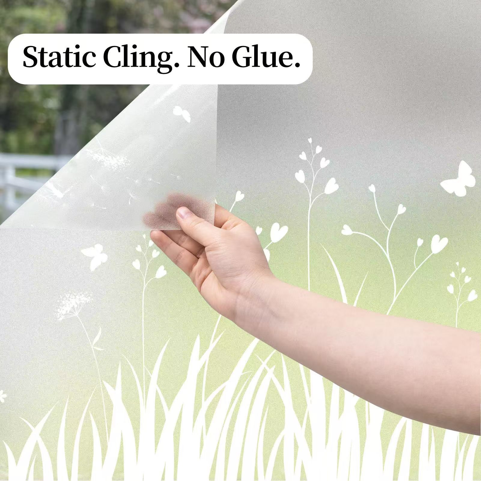 Folia okienna nieprzezroczysta Dandelion, folia okienna nieprzezroczysta anty-UV, nieprzezroczysta folia okienna, , 44,5 x 200 cm