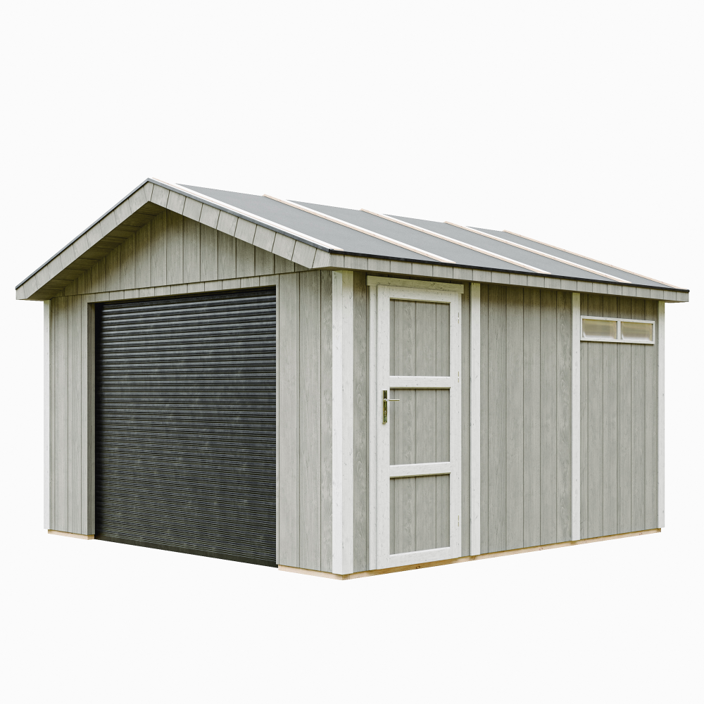 Garaż PREMIUM QUALITY 13 m² - Dł. 378x412 cm - Timbela M990B-TUNDRA GREY