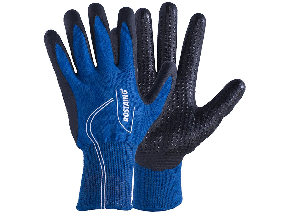 Högert Technik Guanti Protettivi GLAN In Nitrile - Bianco/Grigio Taglia 10 - 12 Paia - Antistrappo E Biodegradabili