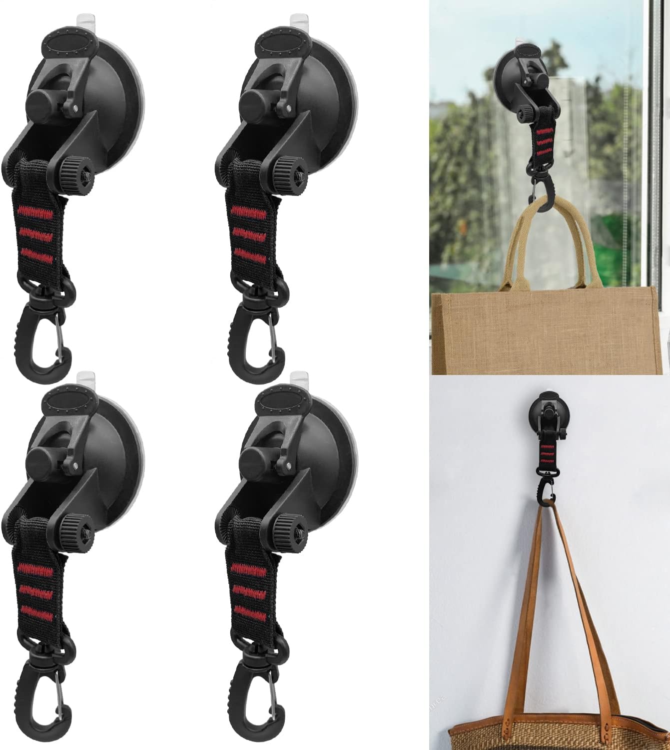 2 Ventosas De Alta Resistencia Con Ganchos Mejorados Para Acampar En El Coche Brillar Electronica