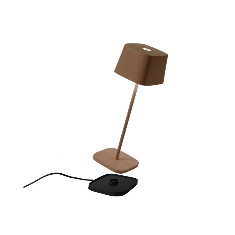 Фото - Настільна лампа Zafferano Lampa stołowa LED Ofelia Pro Corten, ładowalna i ściemnialna - 2200-2700-3000K - maksymalna moc 9 godzin