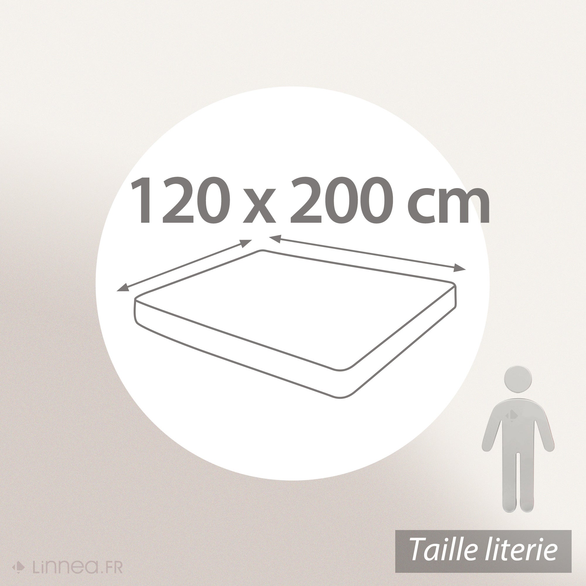 Drap housse uni 120x200 cm bonnet 30 cm coton ALTO Crème - 6