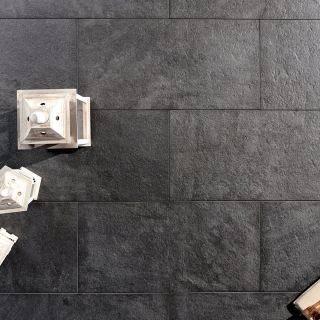 Dalle sol extérieur grès cérame Premium effet béton gris Monza l.50 x L.100 cm x Ep. 2 cm (lot de 1 m² soit 2 dalles) - RO'MA NATURE