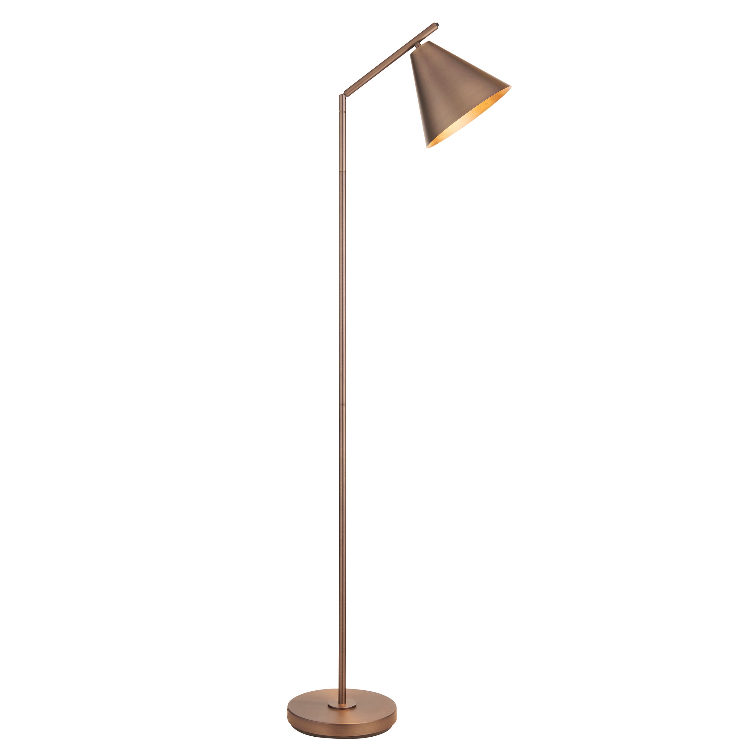 Lampa stojąca regulowane ramię i klosz CAPE brązowa 1xE27x10W metal wym:158x23x46cm IP20 Endon