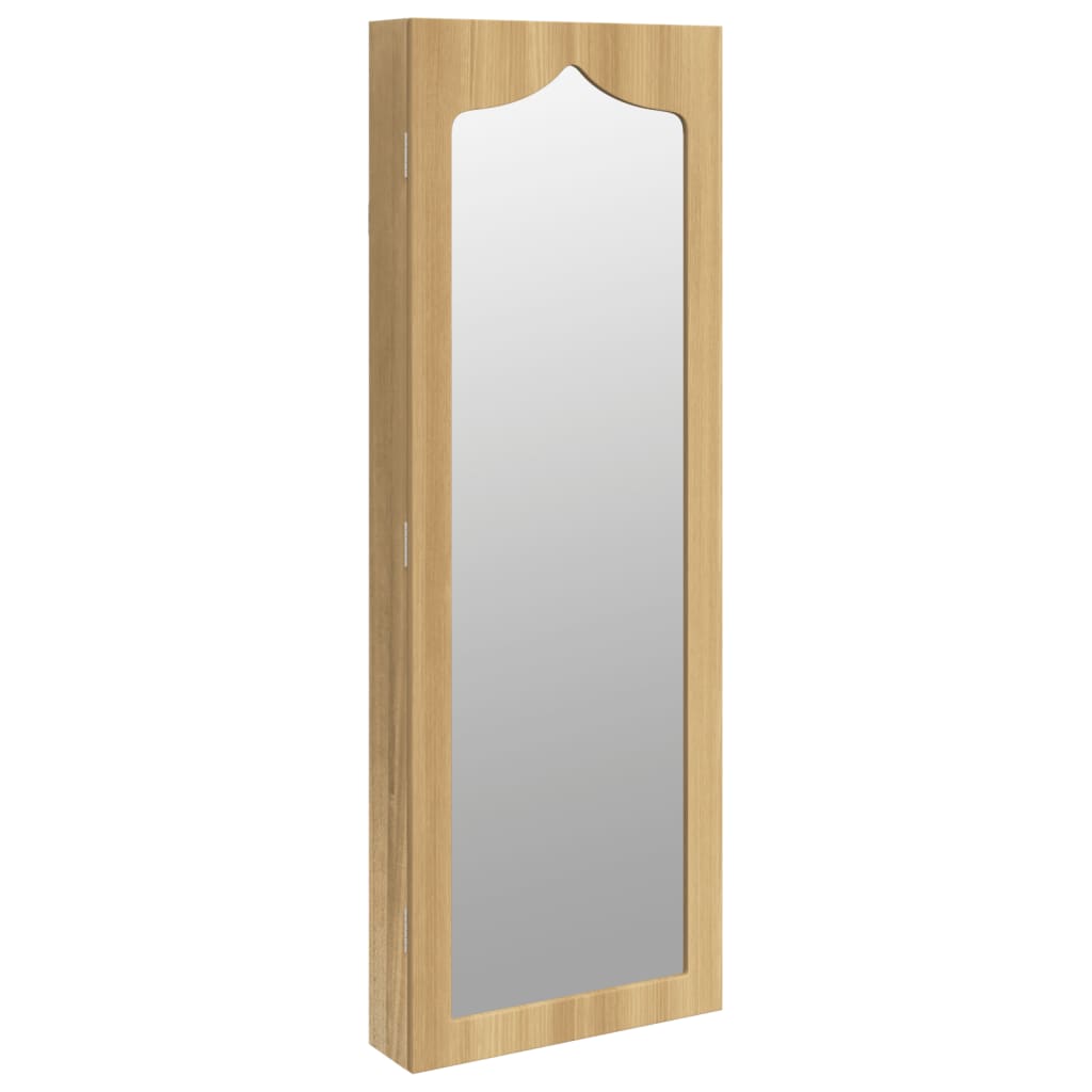 Armoire à bijoux Portebijoux avec miroir murale 37,5x10x106 cm