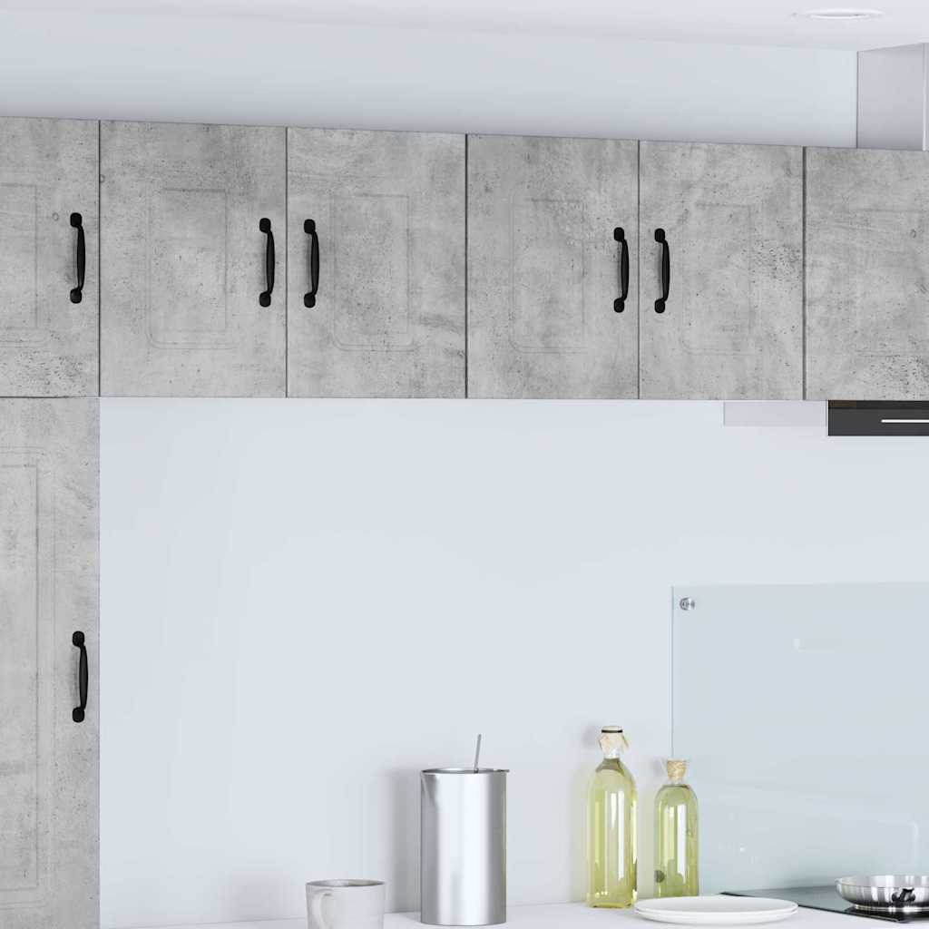 Meuble Bas De Cuisine Lyon Gris Béton - Armoire à Tiroir 40x46x81,5 Cm