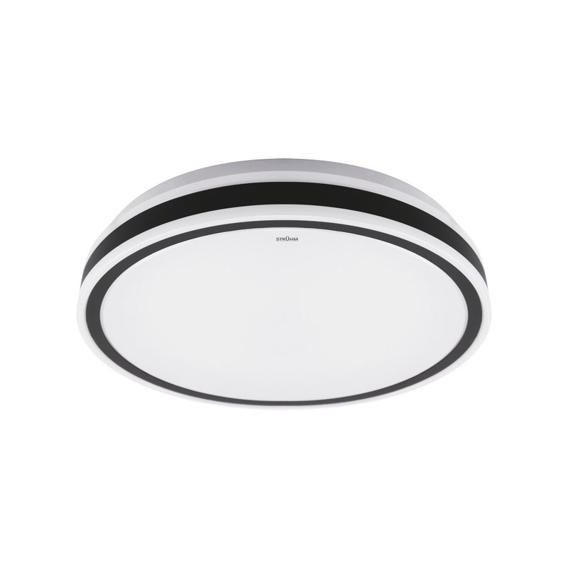 Plafon Aurelia okrągły biało-czarny LED 24W 4100K 1560lm wym: 6,5 x 38 cm IP44 tworzywo sztuczne Struhm