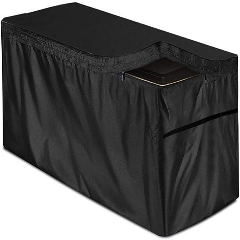 Housse De Protection Avec Fermeture éclair Pour Coffre De Rangement De Jardin - Tissu Oxford 210D Imperméable UV - Noire