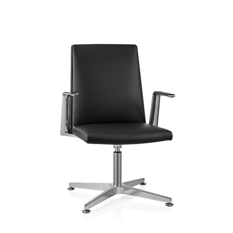 Krzesło konferencyjne / krzesło dla gości AMBASSADO V EPU czarne hjh OFFICE