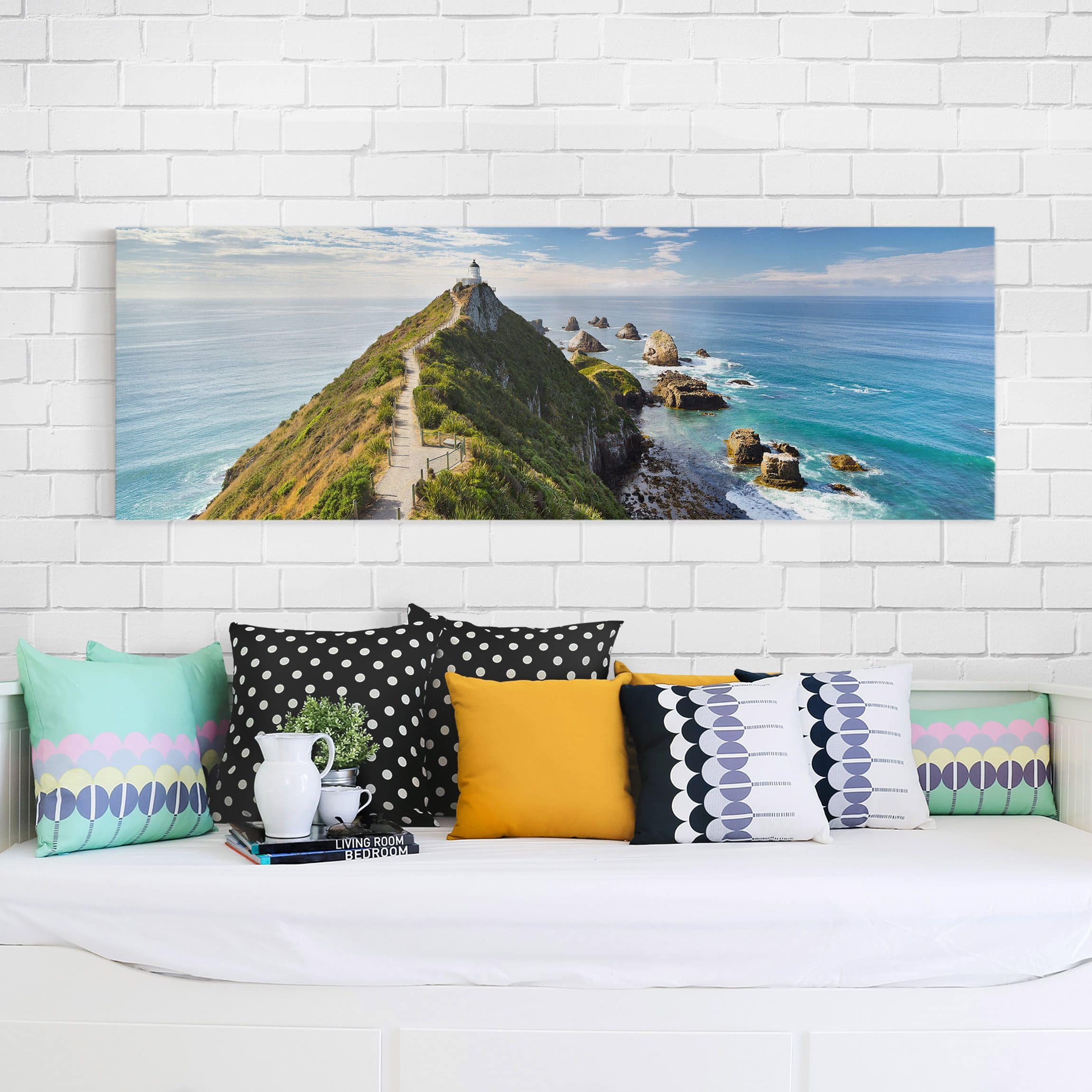 Quadro Mare 'Spiaggia 02' Su Tela - 120x60 Cm, Stampa