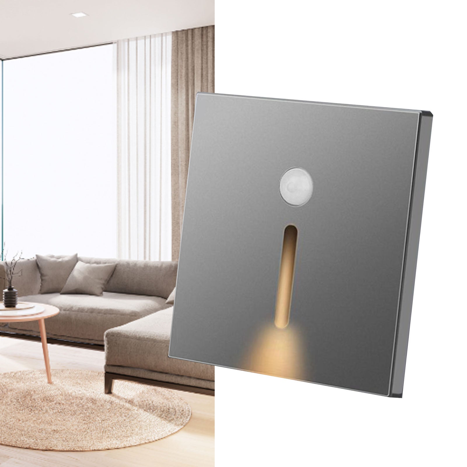 Luce Notturna A Led Con Sensore Di Movimento A Infrarossi Da 1 Pz Regolazione Continua Della Luce Notturna Ricaricabile Accensione Spegnimento Automat P18690373