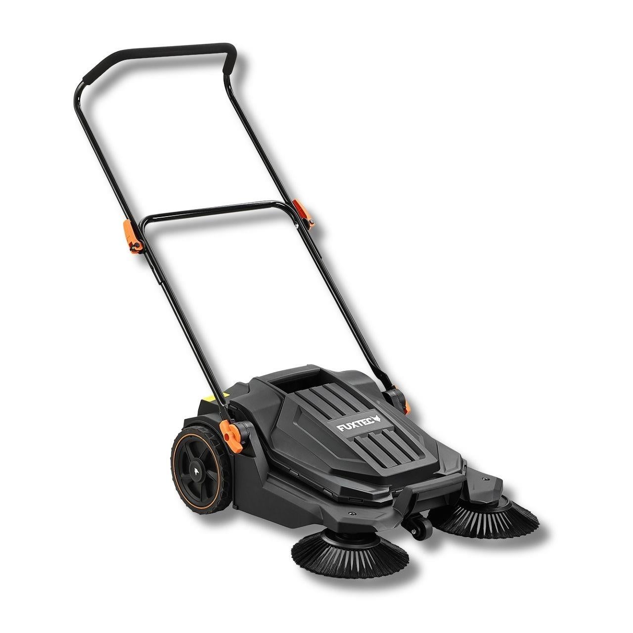FUXTEC FX-HK65 - Barredora manual para exteriores, ancho de trabajo 650mm, depósito 20L, ideal para superficies hasta 2000m² - 7