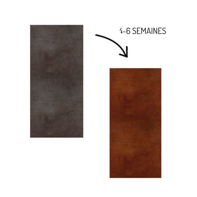 Panneau Brise Vue Métal Acier Corten Premium H.180 cm - madecoupesurmesure - 4