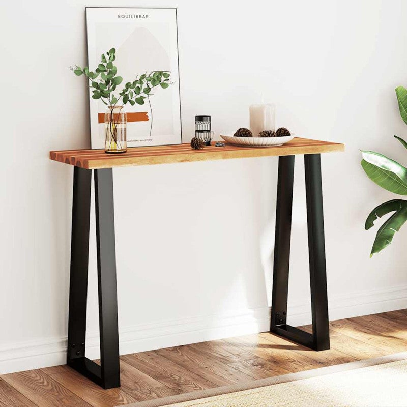 Stolik konsolowy, 110x35x80 cm, lite drewno akacjowe vidaXL