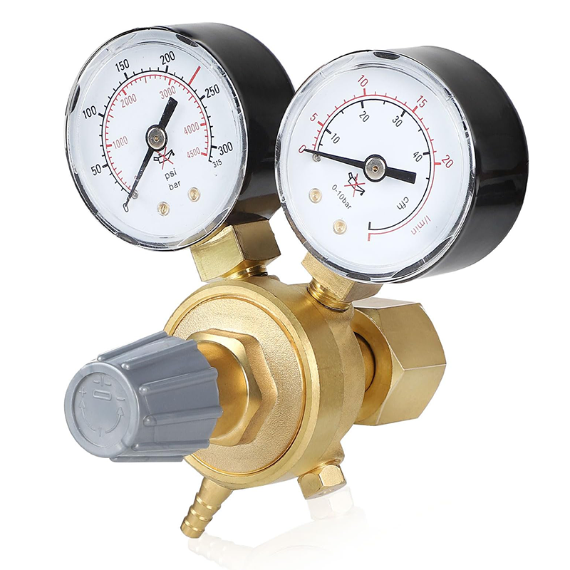 Regulator ciśnienia argonu/CO2 do gazu osłonowego w spawaniu MIG/MAG/WIG/TIG, przyłącze 315 bar, szer. 21,8 x 1/14”
