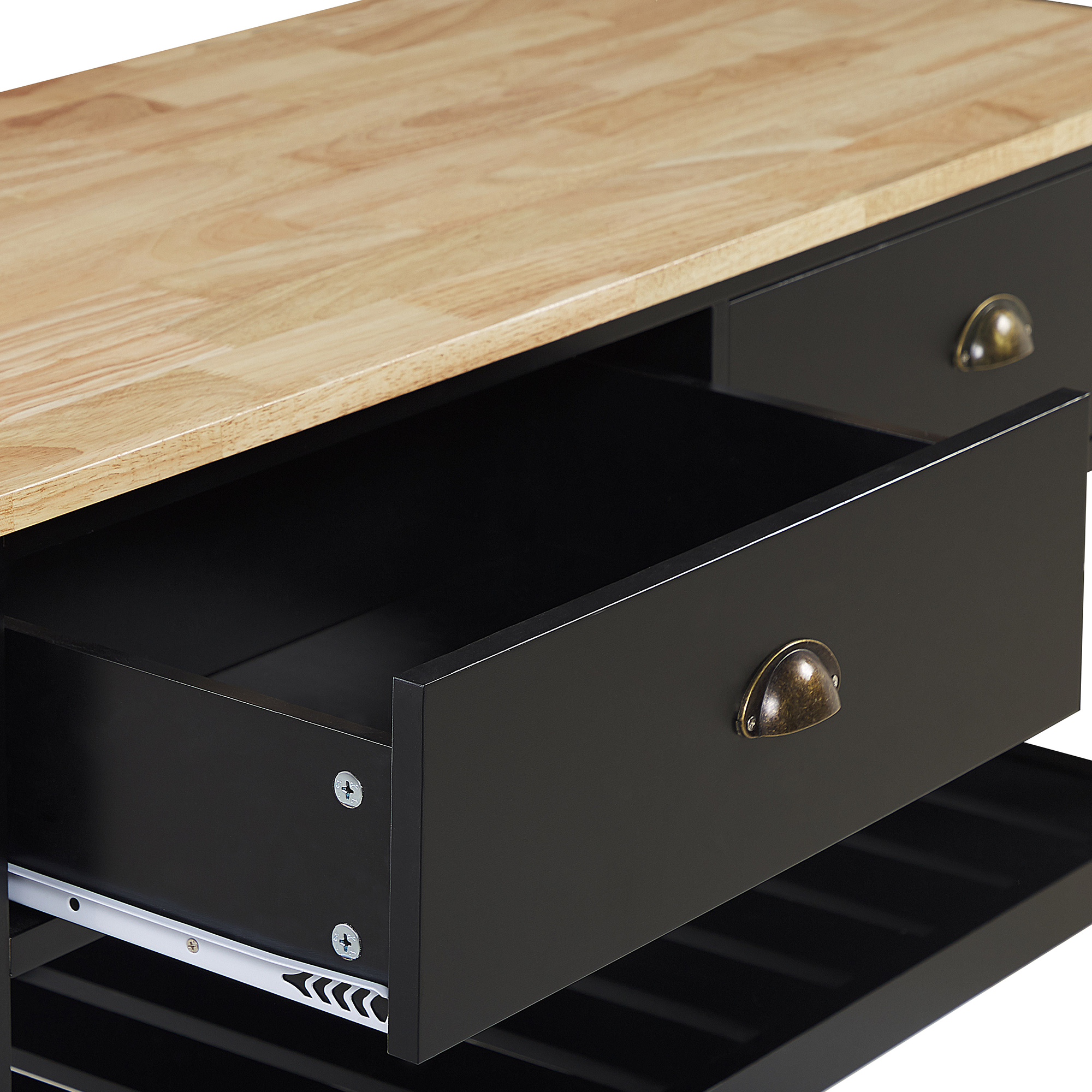 Carrello portavivande NAVARINO Legno Nero - 7