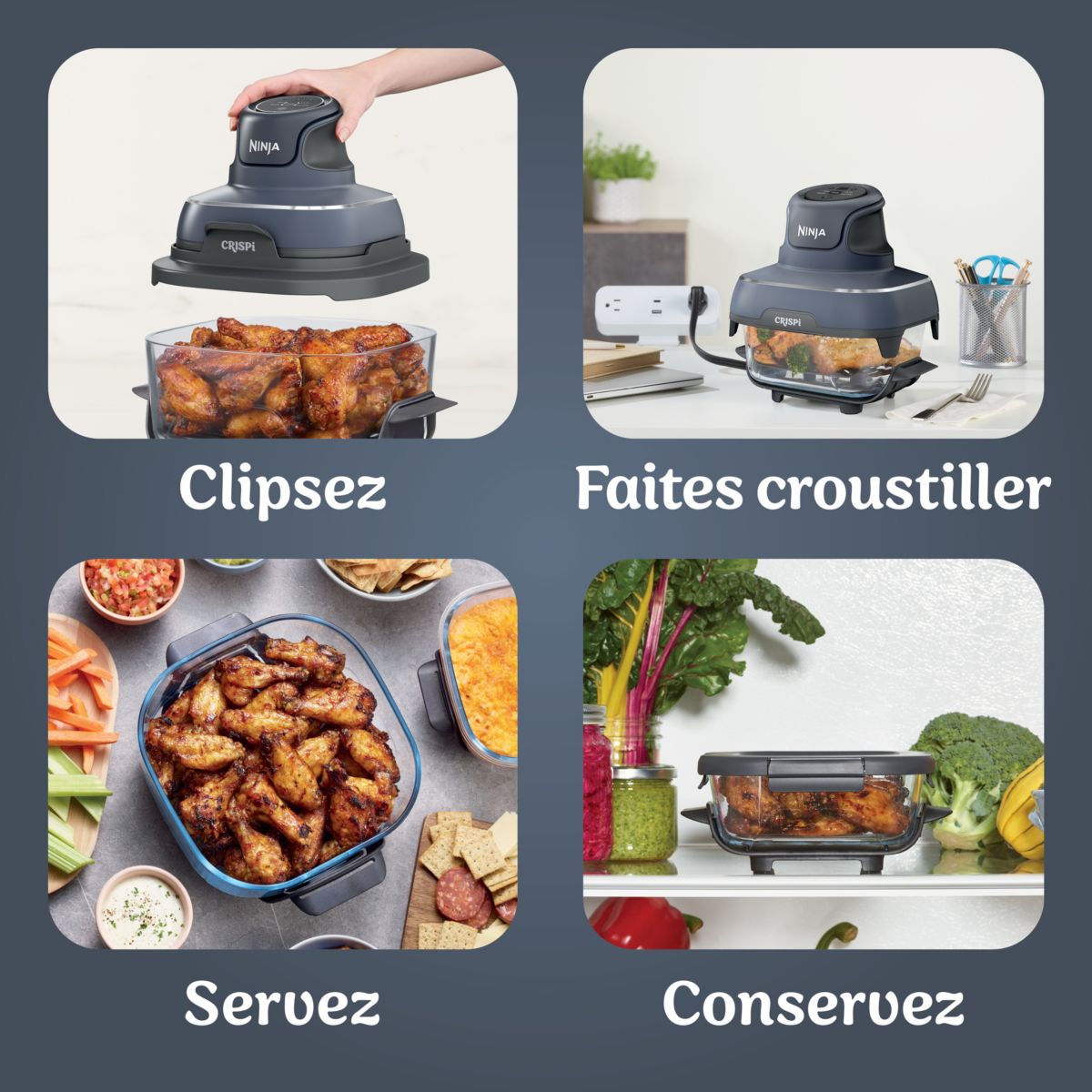 Friteuse sans huile NINJA CRISPi 4-in-1 Gris Cyber Space FN101EUGY - 4