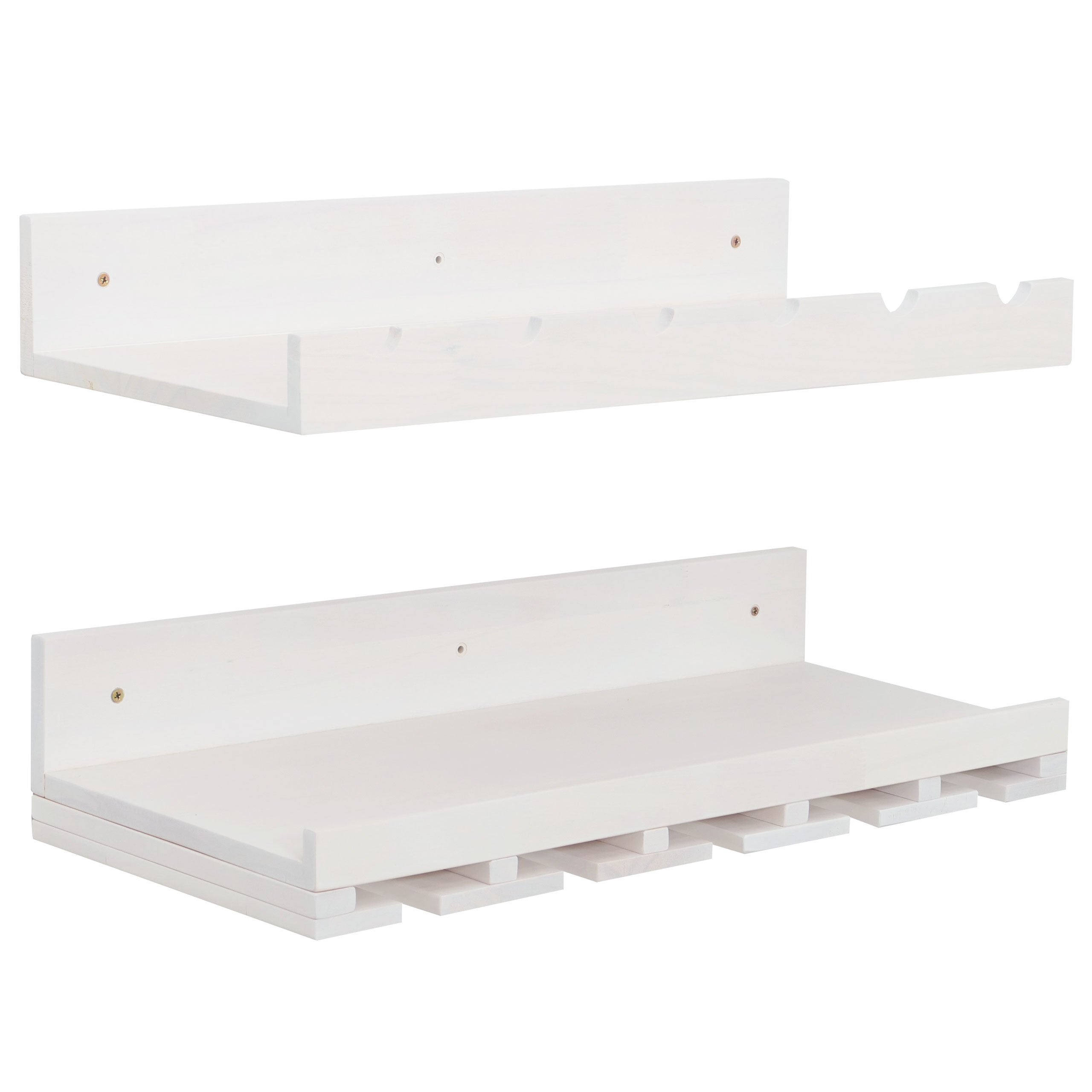 Zestaw 2 sztuk półek na wino HWC-P22, biały